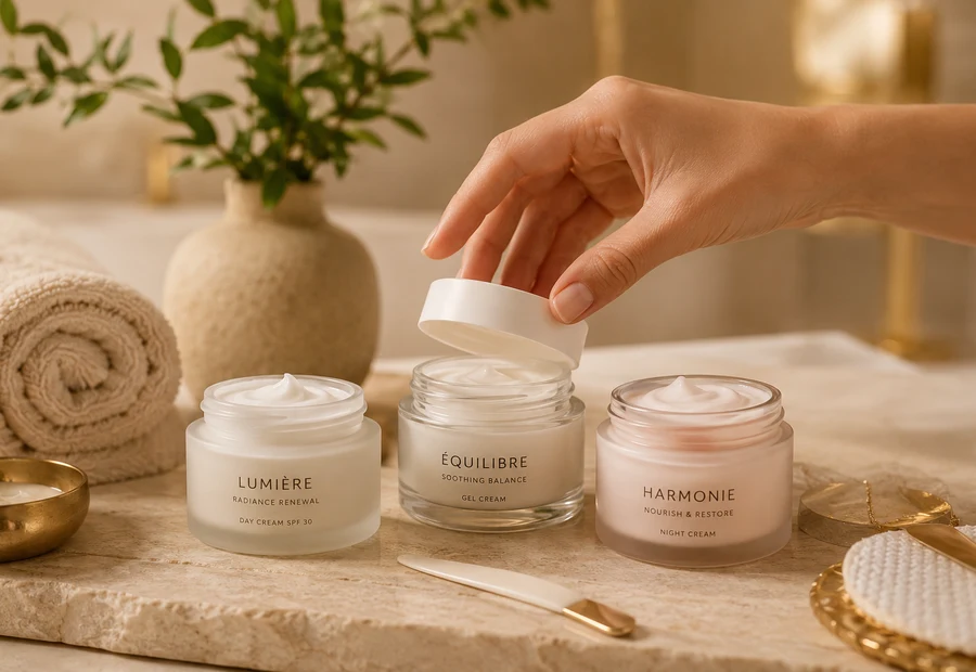 Aplicação de creme em uma rotina de cuidado dos pés